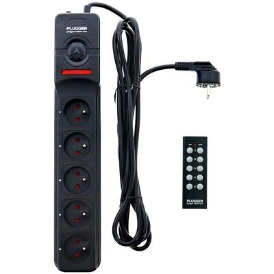 Multiprise Plugger MPE-5 HF - 5 prises télécommande - Publicité Multiprise Plugger MPE-5 HF - 5 prises télécommande - Publicité