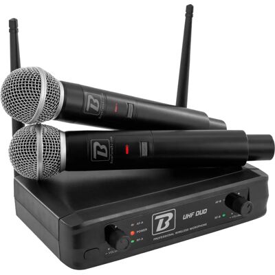 Système Microphones Sans Fil UHF BoomTone DJ - Microphones & Récepteur - Publicité Système Microphones Sans Fil UHF BoomTone DJ - Microphones & Récepteur - Publicité