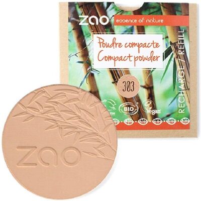 Ricambio Puder Compatto Biologico Zao Marrone Beige - Puder Compatto Ricambio Puder Compatto Biologico Zao Marrone Beige - Puder Compatto
