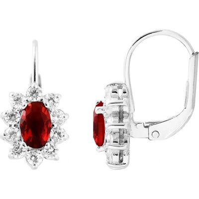 Diadema Ruby Mouwen Zilver 925 - Oorbellen - Hoge Juweel Diadema Ruby Mouwen Zilver 925 - Oorbellen - Hoge Juweel