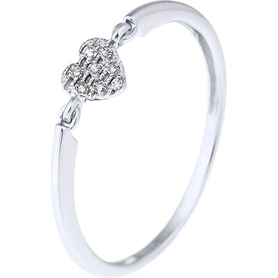 Diadema HART Diamond Heart Ring - White Gold - Size S Diadema HART Diamond Heart Ring - White Gold - Size S