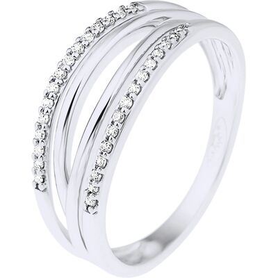 Diadema White Gold Double Diamond Ring - Jewelry - Size 48-60 Diadema White Gold Double Diamond Ring - Jewelry - Size 48-60