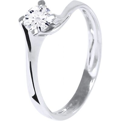 Diadema Diamantring - Maat S - Witgoud - 0,40 Ct - Frankrijk Diadema Diamantring - Maat S - Witgoud - 0,40 Ct - Frankrijk