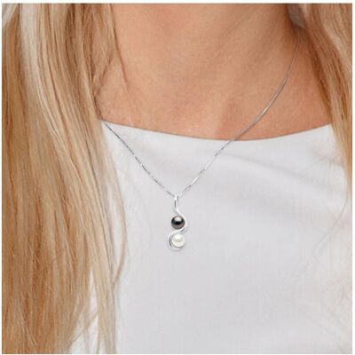 Diadema You & Me Ketting Tahitian Pearl en Zoetwater - Zilver 925 Diadema You & Me Ketting Tahitian Pearl en Zoetwater - Zilver 925
