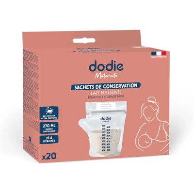 Sachets de Conservation Dodie Allaitement - 20 unités, 270 ml - Publicité Sachets de Conservation Dodie Allaitement - 20 unités, 270 ml - Publicité