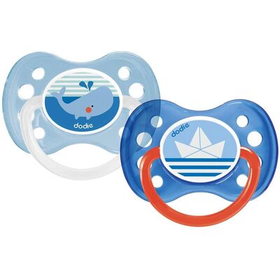 Sucette Dodie A14 - Silicone Anatomique, Lot de 2 - Bébé & Maman Sucette Dodie A14 - Silicone Anatomique, Lot de 2 - Bébé & Maman