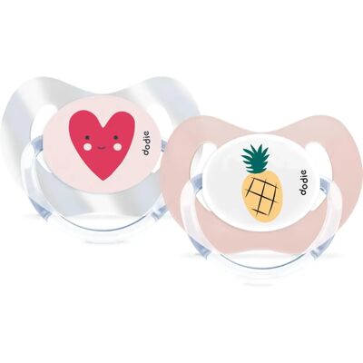 Sucette Dodie Ananas Cigne - Silicone physiologique +6 Mois - Lot de 2 - Publicité Sucette Dodie Ananas Cigne - Silicone physiologique +6 Mois - Lot de 2 - Publicité