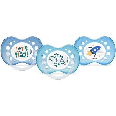 Zestaw Smoczków Dodie - Anatomiczne, Bez BPA, 3 Szt. Zestaw Smoczków Dodie - Anatomiczne, Bez BPA, 3 Szt.