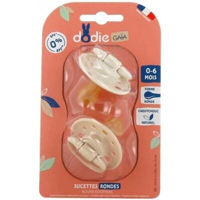 Dodie Smoczek z Naturalnego Kauczuku Beżowy 0-6M - Smoczek Dodie Smoczek z Naturalnego Kauczuku Beżowy 0-6M - Smoczek