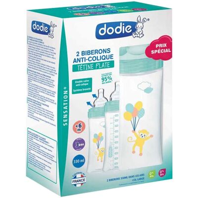 Dodie Sensation+ Butelka Antykolkowa Balony 330 ml (Zestaw 2) Dodie Sensation+ Butelka Antykolkowa Balony 330 ml (Zestaw 2)