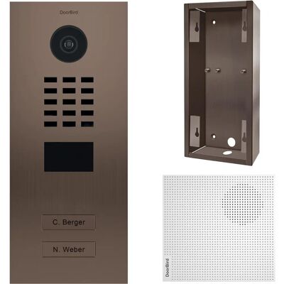 Kit Doorbird D2102bv + A1061w + Sup-d2102bv-d2103bv - Videoportero - Bronce Kit Doorbird D2102bv + A1061w + Sup-d2102bv-d2103bv - Videoportero - Bronce