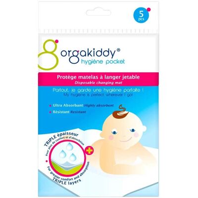 ORGAKIDDY Protège Matelas à Langer Jetable - 3 Pli, 46x68cm - Publicité ORGAKIDDY Protège Matelas à Langer Jetable - 3 Pli, 46x68cm - Publicité