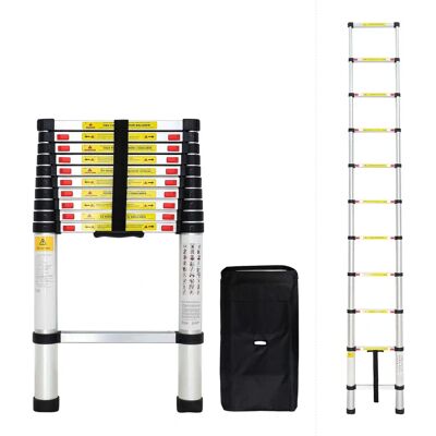 TODECO Aluminium Teleskopleiter - 3,2M EN131 - Tragbar & Klappbar TODECO Aluminium Teleskopleiter - 3,2M EN131 - Tragbar & Klappbar