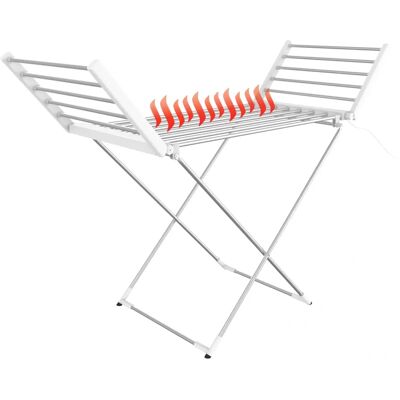 Todeco Porte-linge Électrique - Séchoir Multi-couches Pliable - 113x53x7cm - Publicité Todeco Porte-linge Électrique - Séchoir Multi-couches Pliable - 113x53x7cm - Publicité