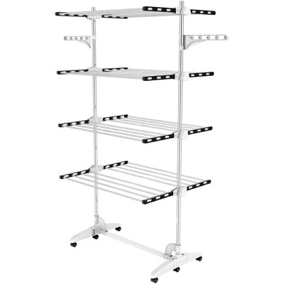 TODECO Clothes Drying Rack - Stainless Steel, 4 Shelves TODECO Clothes Drying Rack - Stainless Steel, 4 Shelves