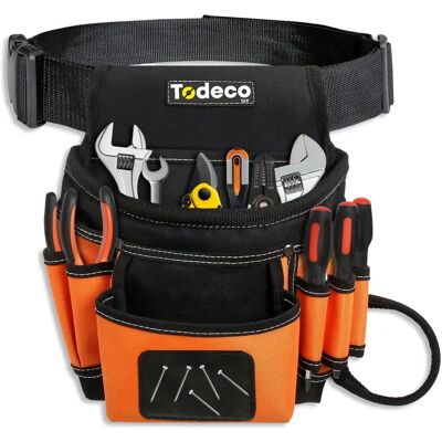 Ceinture à outils magnétique réglable TODECO avec plusieurs poches - Ceinture à outils - Publicité Ceinture à outils magnétique réglable TODECO avec plusieurs poches - Ceinture à outils - Publicité