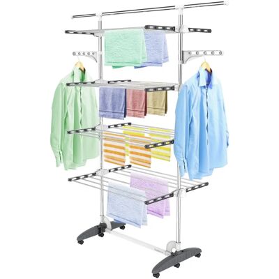 Todeco Grand Séchoir Pliable - Rangement et Séchage de Vêtements - Publicité Todeco Grand Séchoir Pliable - Rangement et Séchage de Vêtements - Publicité