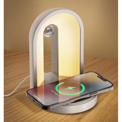 Todeco Kabellose Nachttischlampe mit 15W Ladegerät - Einstellbare Helligkeit & Farbe Todeco Kabellose Nachttischlampe mit 15W Ladegerät - Einstellbare Helligkeit & Farbe