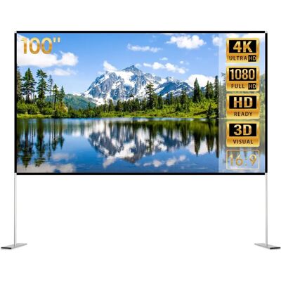 Ekran projekcyjny Todeco przenośny 100 cali 4K HD - Kino wewnętrzne i zewnętrzne Ekran projekcyjny Todeco przenośny 100 cali 4K HD - Kino wewnętrzne i zewnętrzne