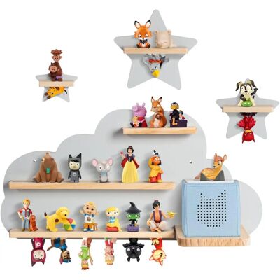 Étagère Murale Todeco pour Toniebox - 20-25 Figures - Sûr & Élégant - Publicité Étagère Murale Todeco pour Toniebox - 20-25 Figures - Sûr & Élégant - Publicité