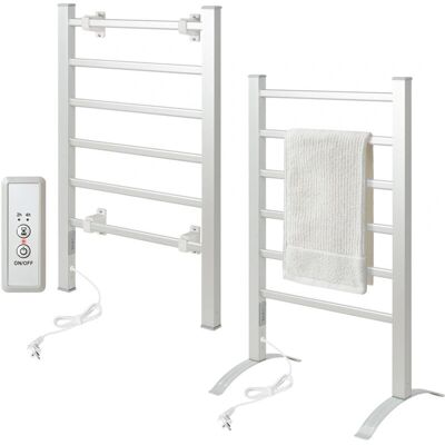 Todeco - 2-in-1 Electric Towel Warmer 90x53x35.5cm - Aluminum - Publicité Todeco - 2-in-1 Electric Towel Warmer 90x53x35.5cm - Aluminum - Publicité
