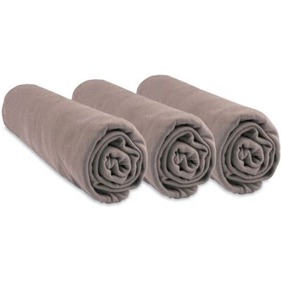 Ensemble de 3 draps en bambou Easy Dort - 60x120cm - Taupe - Linge de Lit Ensemble de 3 draps en bambou Easy Dort - 60x120cm - Taupe - Linge de Lit