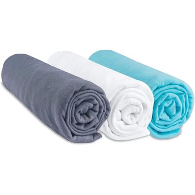 Easy Dort Set di 3 lenzuola in jersey di cotone - Lettino 70x140cm Easy Dort Set di 3 lenzuola in jersey di cotone - Lettino 70x140cm