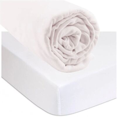 Easy Dort - Sábana ajustable 160x200 Algodón Bio Blanco - Kit Easy Dort - Sábana ajustable 160x200 Algodón Bio Blanco - Kit