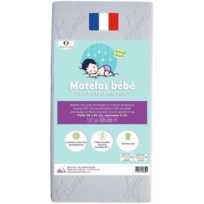 Easy Dort - Matelas en viscose de bambou 50x83cm - Berceau bébé - Publicité Easy Dort - Matelas en viscose de bambou 50x83cm - Berceau bébé - Publicité