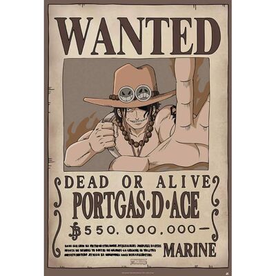 One Piece Poster Gezocht Portgas D. Ace 91.5 x 61 cm One Piece Poster Gezocht Portgas D. Ace 91.5 x 61 cm