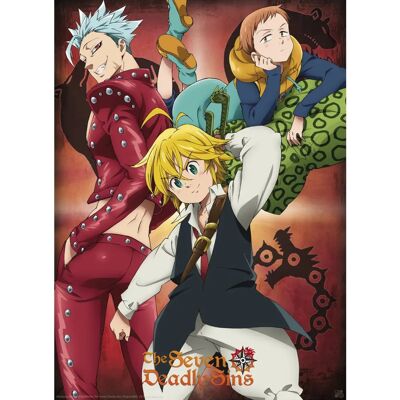 Abystyle Zeven Hoofdzonden Poster - Ban, King & Meliodas Abystyle Zeven Hoofdzonden Poster - Ban, King & Meliodas