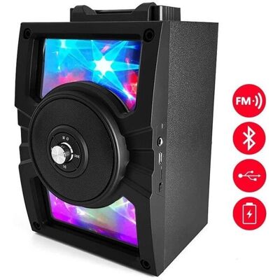 LedWood - LED-5B401BT - Effet miroir - Haut-parleur Bluetooth 10W - Publicité LedWood - LED-5B401BT - Effet miroir - Haut-parleur Bluetooth 10W - Publicité
