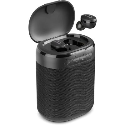 Haut-parleur Bluetooth LEDWOOD Nomad - 2-en-1, 14h, Noir - Publicité Haut-parleur Bluetooth LEDWOOD Nomad - 2-en-1, 14h, Noir - Publicité