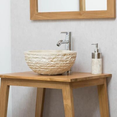 Wanda Collection Lavabo en Pierre Vesubio Rond - Style Contemporain - Publicité Wanda Collection Lavabo en Pierre Vesubio Rond - Style Contemporain - Publicité