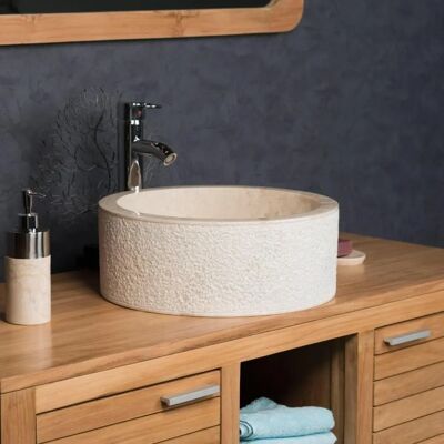 Wanda Collection - Lavabo de mármol sobre encimera 40cm - Decoración baño Wanda Collection - Lavabo de mármol sobre encimera 40cm - Decoración baño
