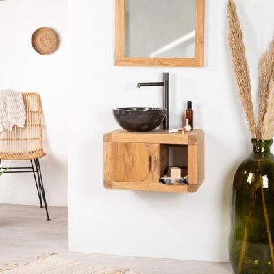 Wanda Collection - Mueble de baño de teca - Suspenso 50cm - Estilo vintage Wanda Collection - Mueble de baño de teca - Suspenso 50cm - Estilo vintage