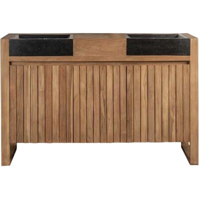 Wanda Collection - Mueble de baño de teca - Negro y Marrón Wanda Collection - Mueble de baño de teca - Negro y Marrón