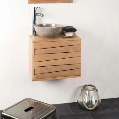 Wanda Collection - Armario suspendido para baño - Teca 50x30cm - Marrón Wanda Collection - Armario suspendido para baño - Teca 50x30cm - Marrón