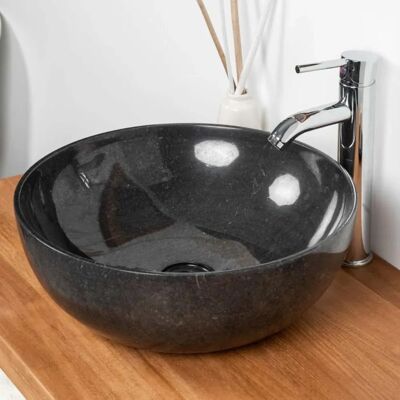 Wanda Collection - Lavabo en marbre noir - 40cm - Salle de bain - Publicité Wanda Collection - Lavabo en marbre noir - 40cm - Salle de bain - Publicité
