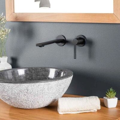 Wanda Collection Tamisa Monomando de Pared Negro - Lavabo Wanda Collection Tamisa Monomando de Pared Negro - Lavabo