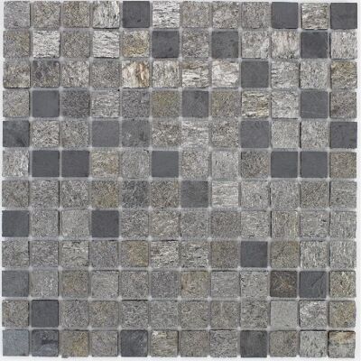 U-TILE Mosaïque en pierre naturelle 30x30cm - Gris Mixte - Publicité U-TILE Mosaïque en pierre naturelle 30x30cm - Gris Mixte - Publicité
