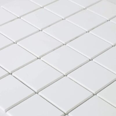 U-TILE Mosaic en surface solide blanc 100x50cm - carreau 5x5cm - Lisse - Publicité U-TILE Mosaic en surface solide blanc 100x50cm - carreau 5x5cm - Lisse - Publicité