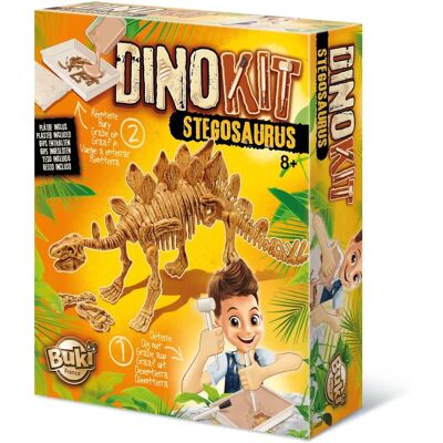 Buki Dino Kit - Stegosaurus - Kit educativo di fossili di dinosauro Buki Dino Kit - Stegosaurus - Kit educativo di fossili di dinosauro