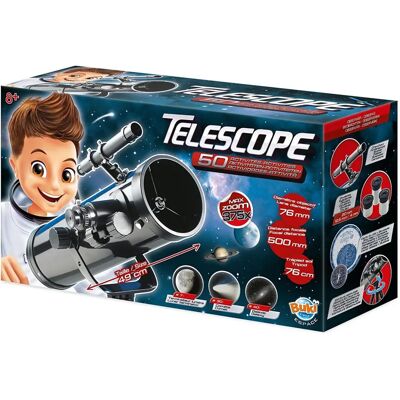 Buki TS008B - Telescopio Riflettente con 50 Attività - Giocattolo Educativo Buki TS008B - Telescopio Riflettente con 50 Attività - Giocattolo Educativo