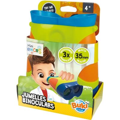 Buki France Mini Science Jumelles - Légères, 3X, pour enfants - Publicité Buki France Mini Science Jumelles - Légères, 3X, pour enfants - Publicité
