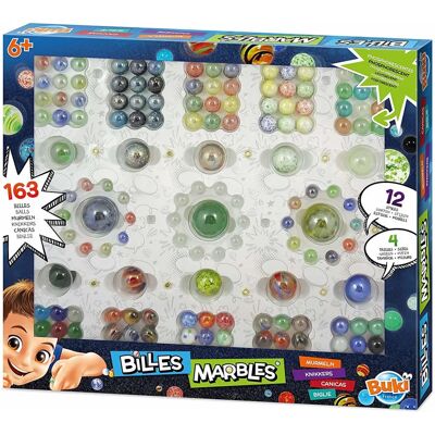 Buki PM855 Set mit 163 Glasmurmeln - Spiel Buki PM855 Set mit 163 Glasmurmeln - Spiel