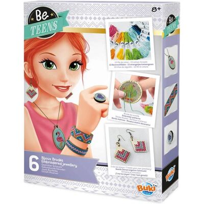 Buki BE113 Art/Craft Toy - Embroidery Jewellery Kit for Kids Buki BE113 Art/Craft Toy - Embroidery Jewellery Kit for Kids