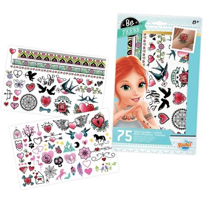 Buki France - 75 Abwaschbare Tattoos - Bunte Kindertattoos Buki France - 75 Abwaschbare Tattoos - Bunte Kindertattoos