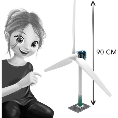 Buki Windmühle - Kleines Windenergie-Set für Garten - 90cm Buki Windmühle - Kleines Windenergie-Set für Garten - 90cm