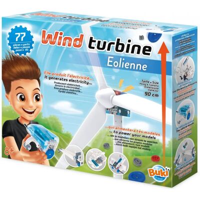 Buki Windmühle - Kleines Windenergie-Set für Garten - 90cm Buki Windmühle - Kleines Windenergie-Set für Garten - 90cm